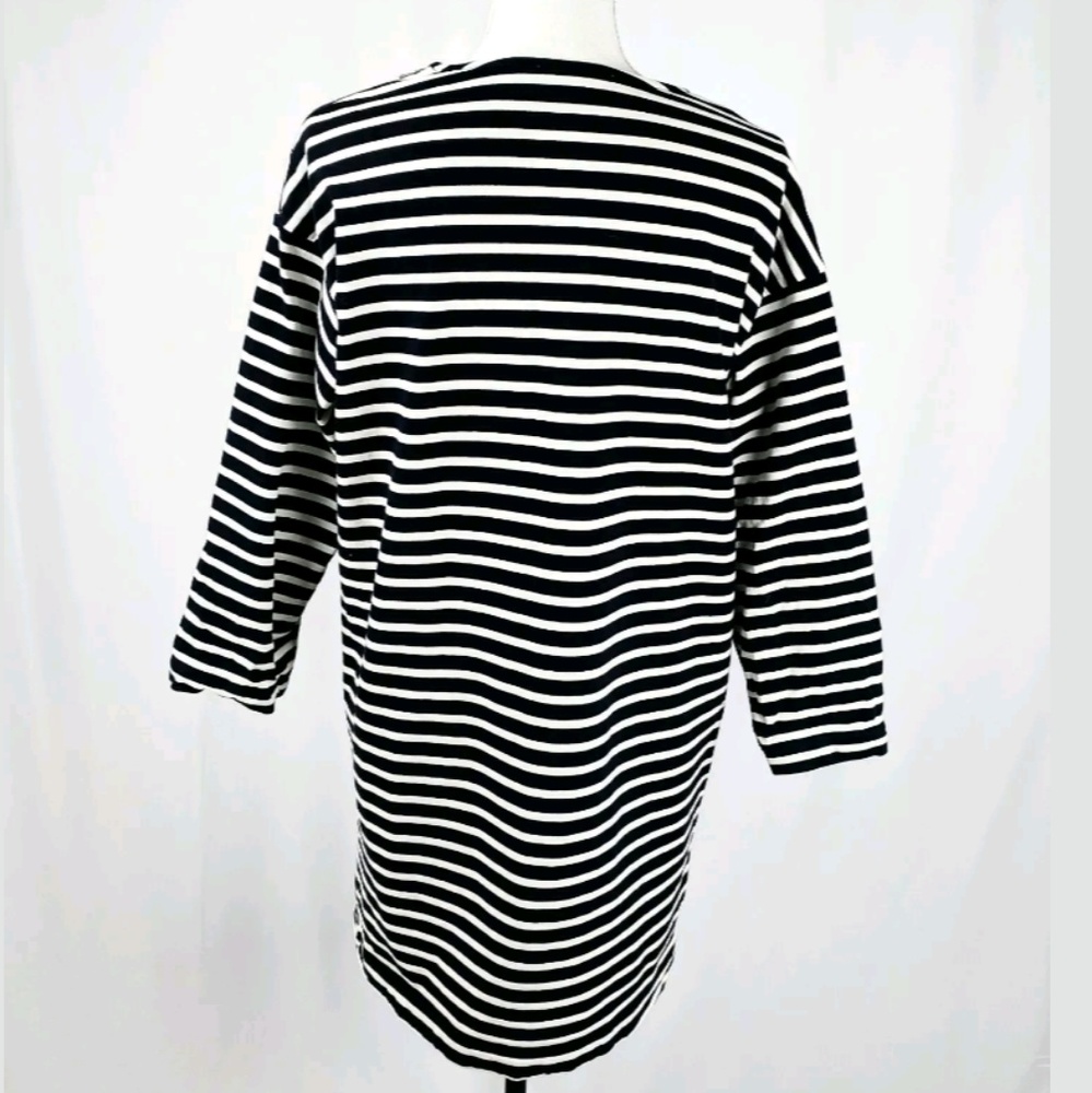 EVERLANE Breton Cotton Zipper Shoulder Mini Dress - Picture 7 of 8